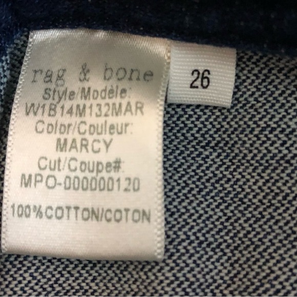 Rag & Bone "Marcy" Racer Miniskirt - Size 26 - Denim Skirt - Jean Skirt - Picture 5 of 12